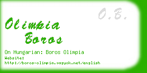 olimpia boros business card